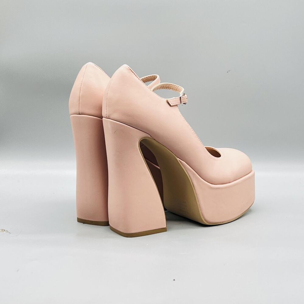 Madden Girl Shoes Womens 8.5 Pink Khloie Platform Block Heel Round Toe Pumps - Picture 6 of 11